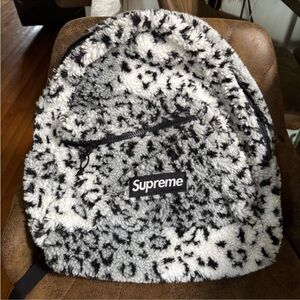 Supreme leopard Textured Backpack